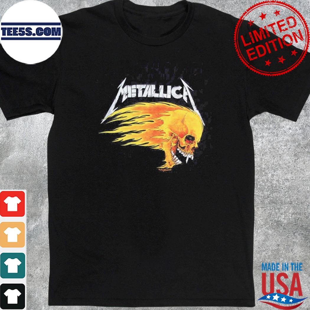 Official metallica Flaming Skull 1994 Tour T-Shirt