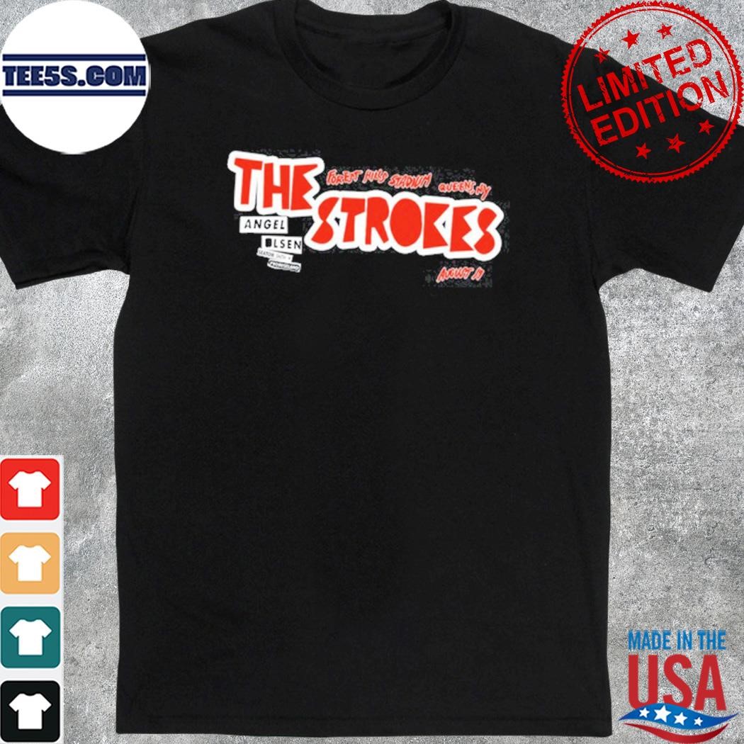 Official the strokes forest hills stadium queens ny angel olsen t-shirt