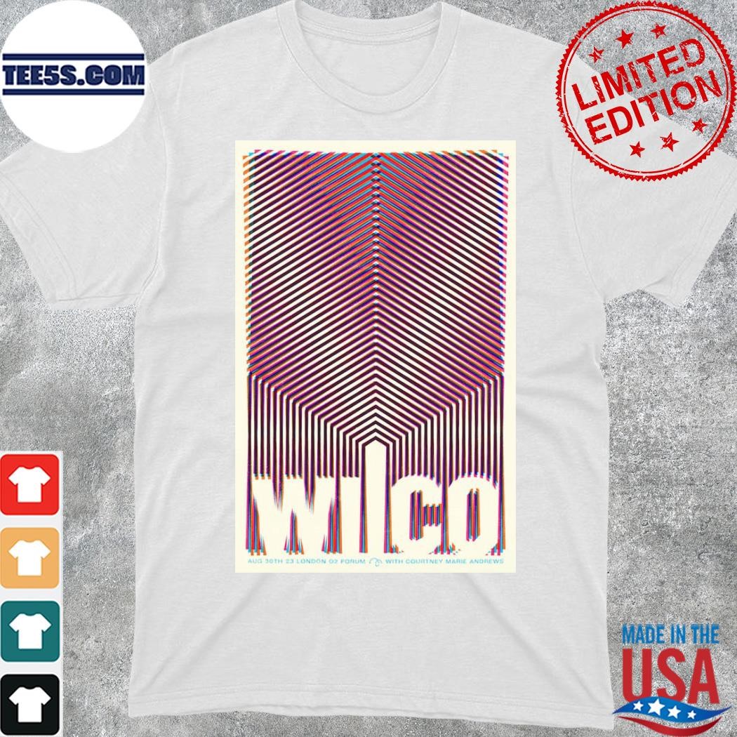 Official wilco O2 Forum Kentish Town London, UK August Tour 2023 Poster shirt