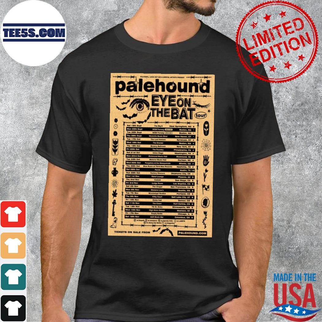 Palehound eye on the bat tour 2023 poster shirt
