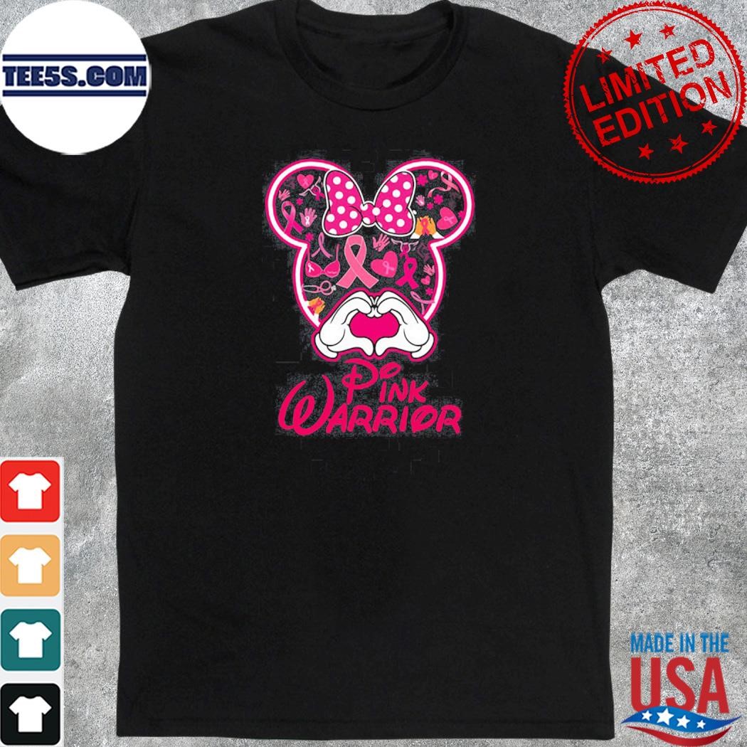Pink warrior mickey disney breast cancer shirt