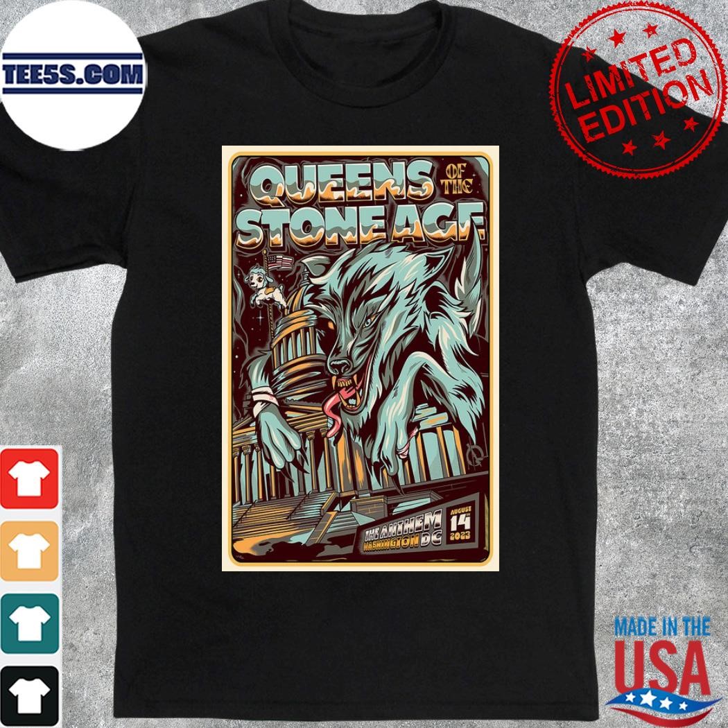 Queens of the stone age 2023 tour the anthem poster shirt