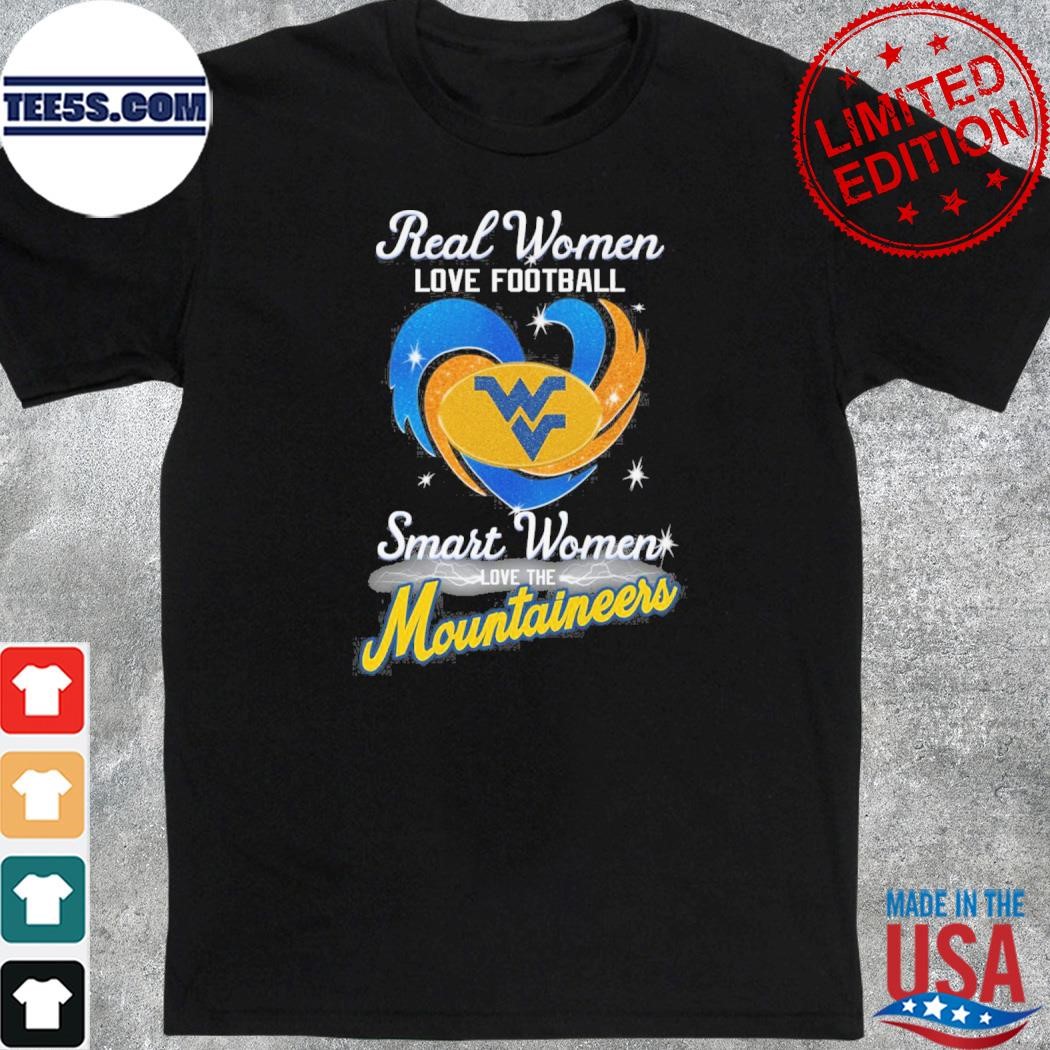 Real women love Football smart women love the mountaineers heart 2023 shirt