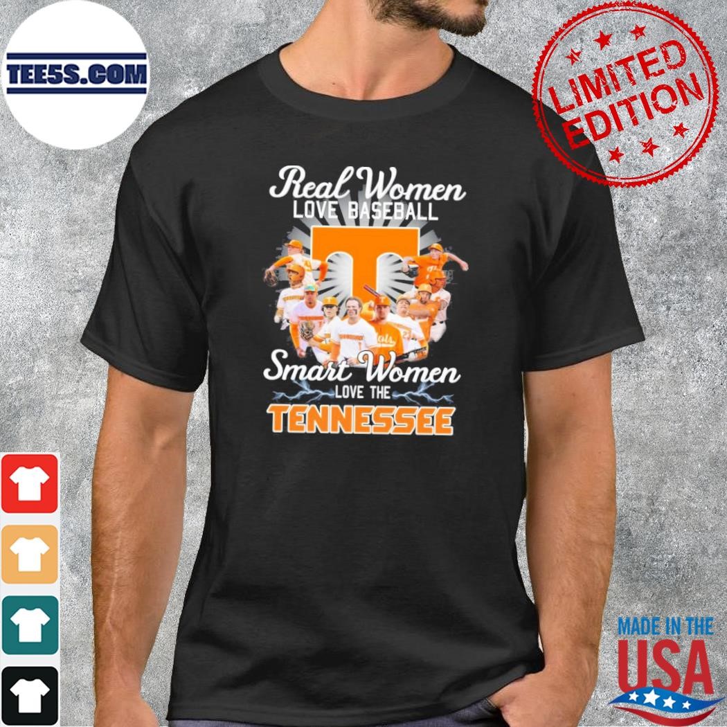 Real women love baseball smart women love the Tennessee volunteers champion shirt