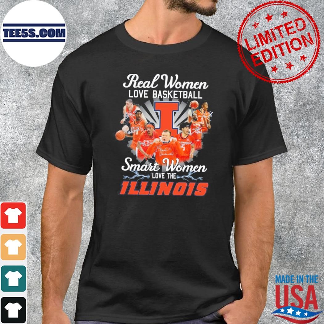Real women love basketball smart women love the Illinois fighting illinI champion shirt