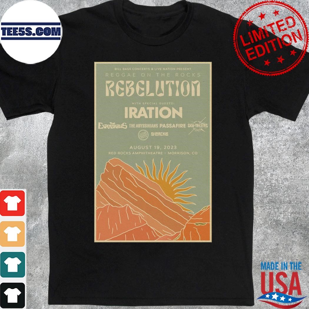 Rebelution august 19 2023 red rocks morrison co poster shirt