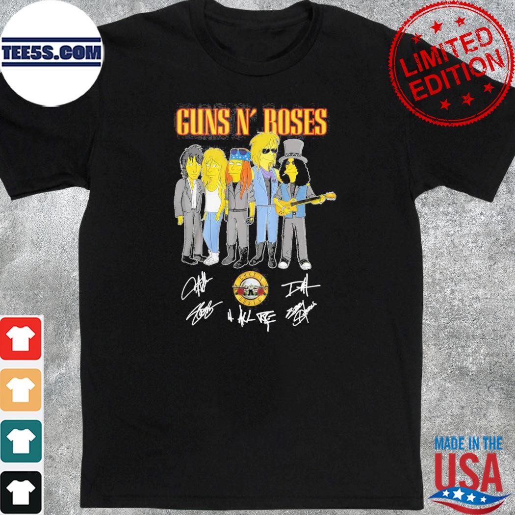 Rock band guns n' roses signature shirt
