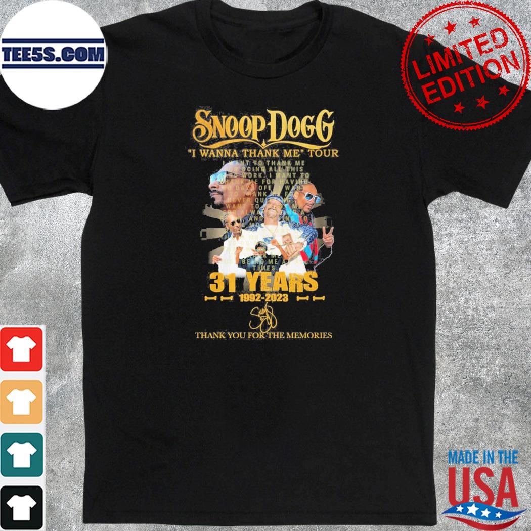 Snoop Dogg 31 Years 1992-2023 Thank You For The Memories Unisex T-Shirt