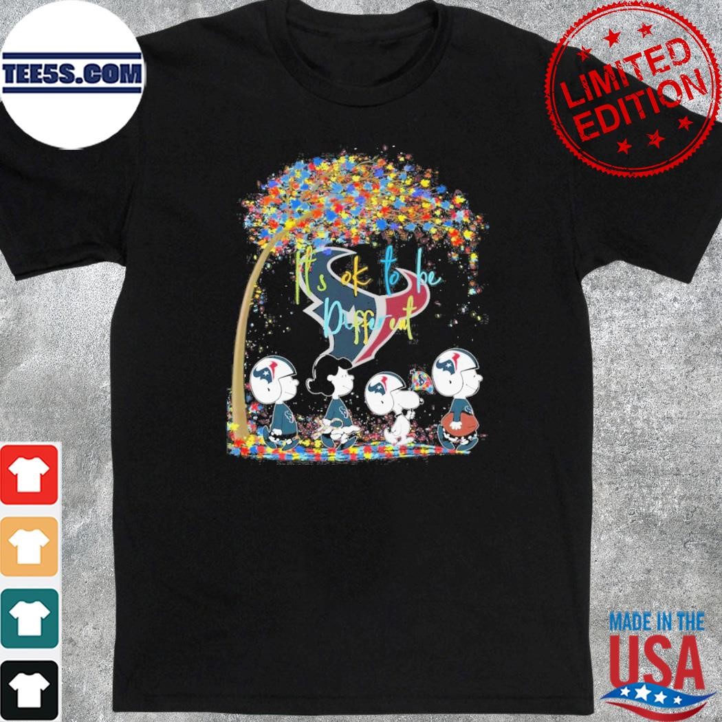 Snoopy and friend it's ok to be different houston texans shirt