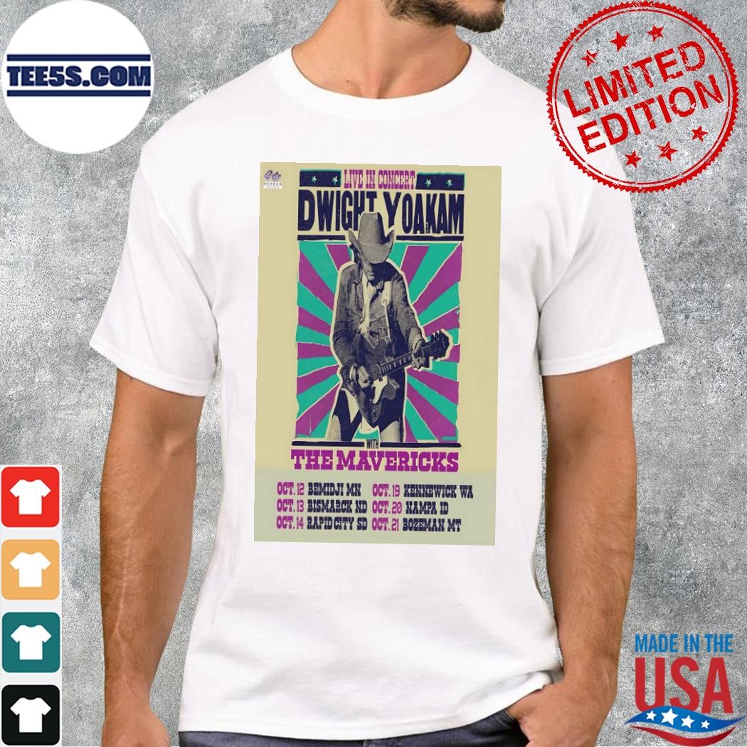 The mavericks dwight yoakam tour 2023 poster shirt