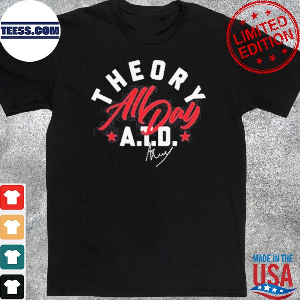 Theory A-Town Down Text Signature New Shirt
