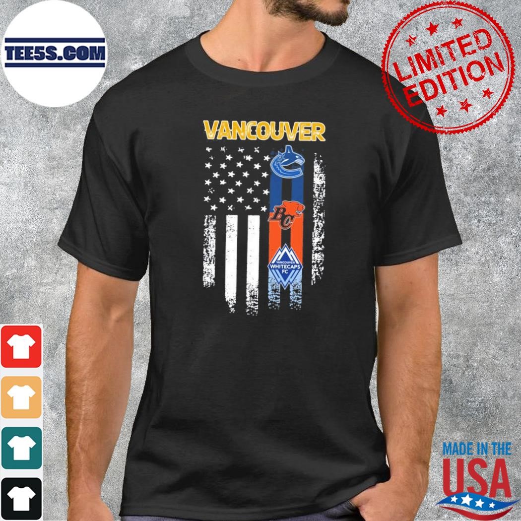 Vancouver city legend champions american flag shirt