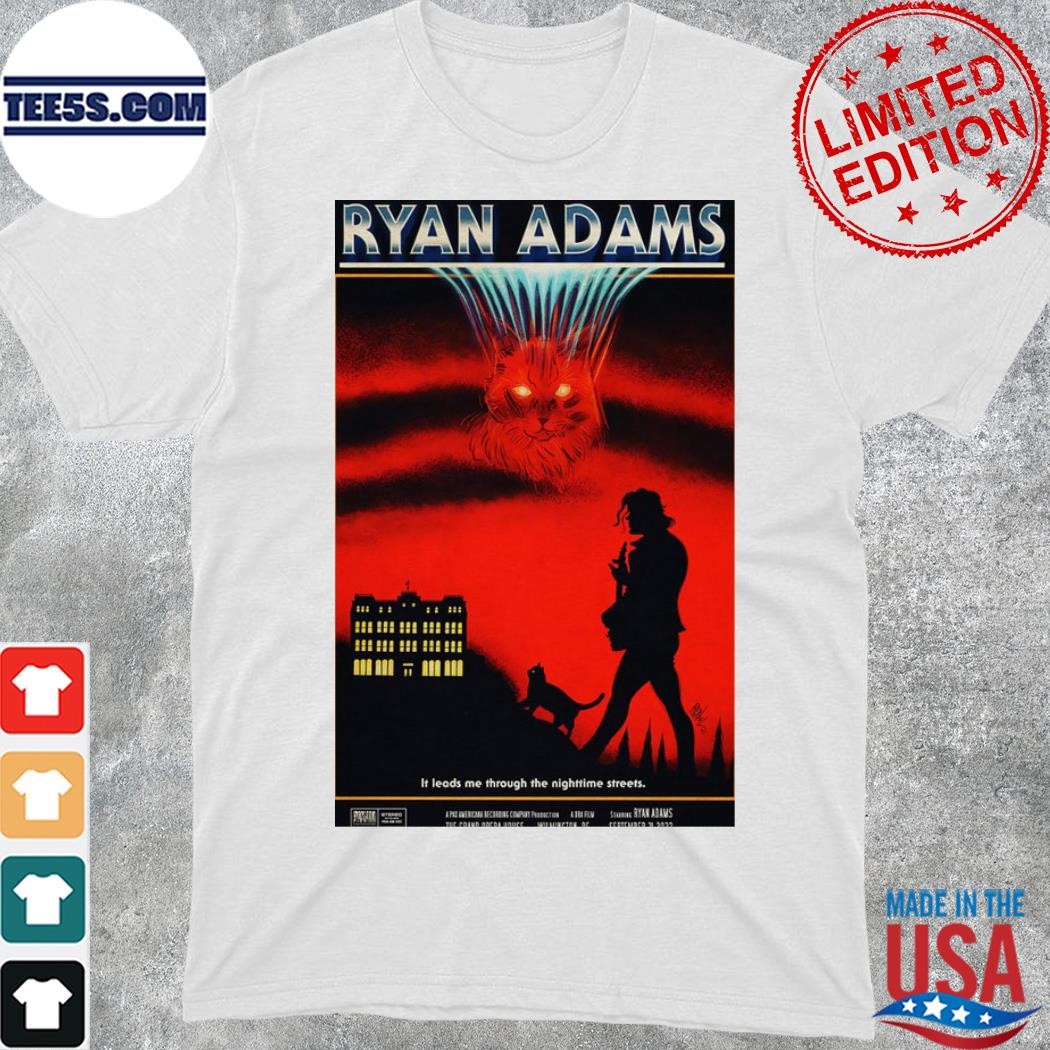 Wilmington ryan adams solo tour september 21 2023 event poster shirt