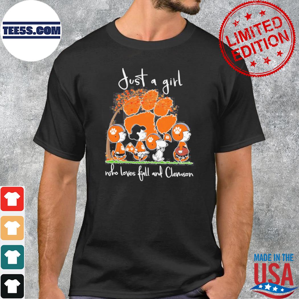 Just a girl who loves fall and clemson 2024 shirt