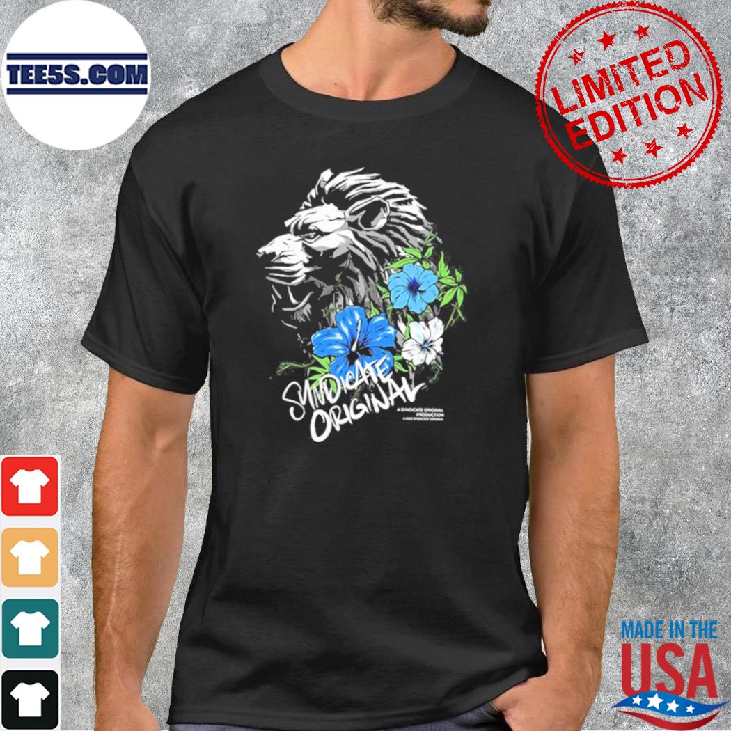 Lion Dark Blue Flowers Syndicate Shirt
