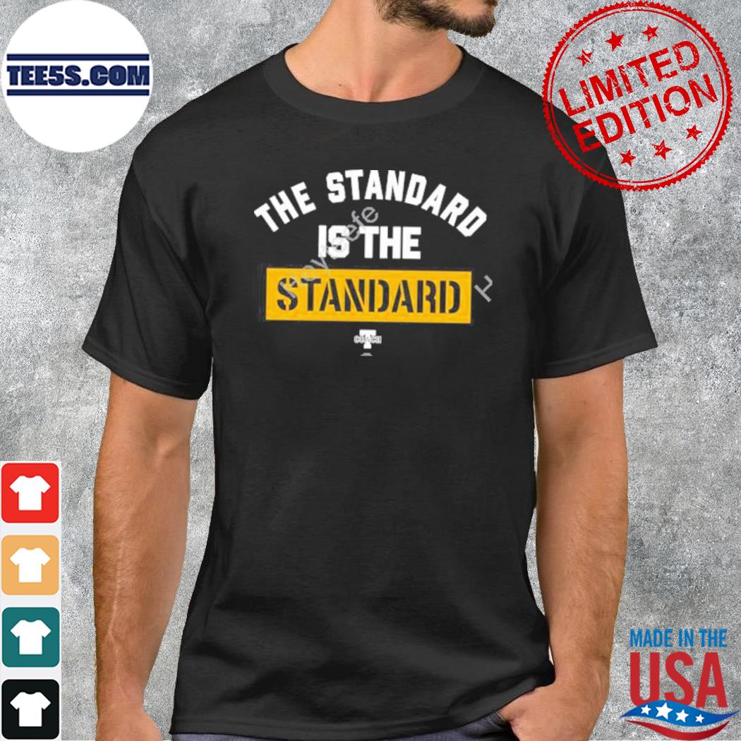 Pat freiermuth wearing the standard is the standard shirt