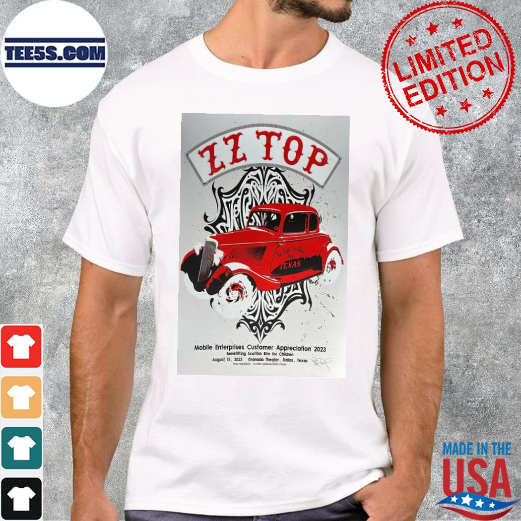 Zz top tour 2024 Dallas tx poster shirt