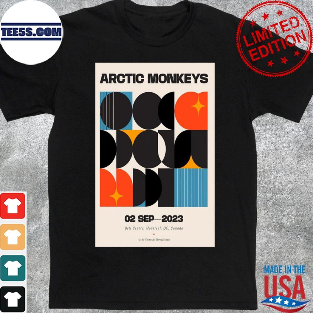 Official arctic monkeys north America tour 2023 sep 02 2023 bell centre montréal québec Canada poster shirt
