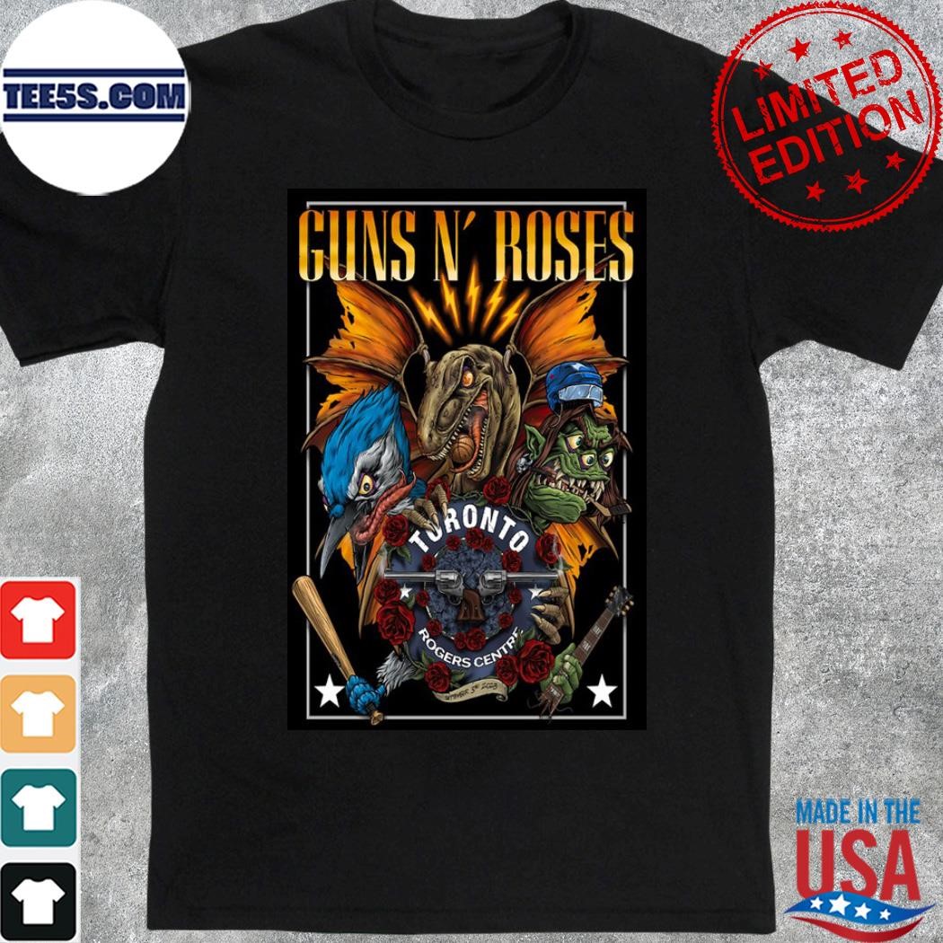 Official guns n' roses sep 3 2023 toronto rogers centre poster shirt