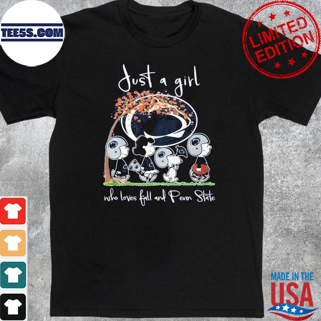 Official just a girl who loves ball and penn state Snoopy Peanuts Snoopy shirt