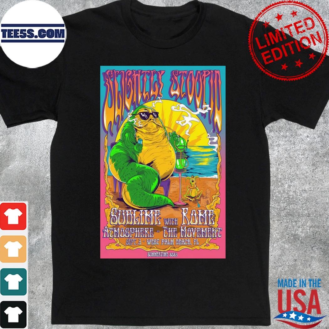 Official slightly stoopid sept 3 2023 west palm beach fl event poster shirt