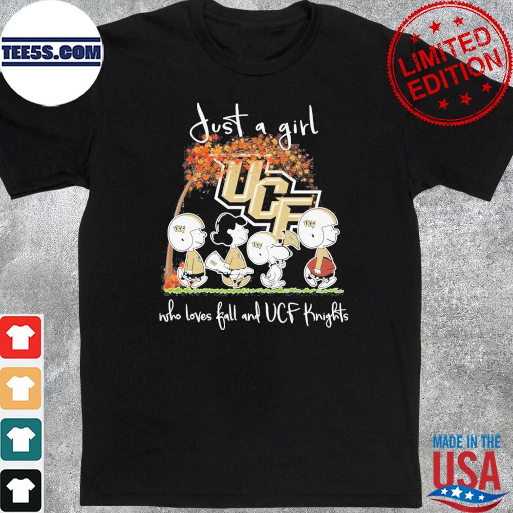 Official snoopy and Friends just a Girl who loves Fall and UFC Knights 2023 Shirt
