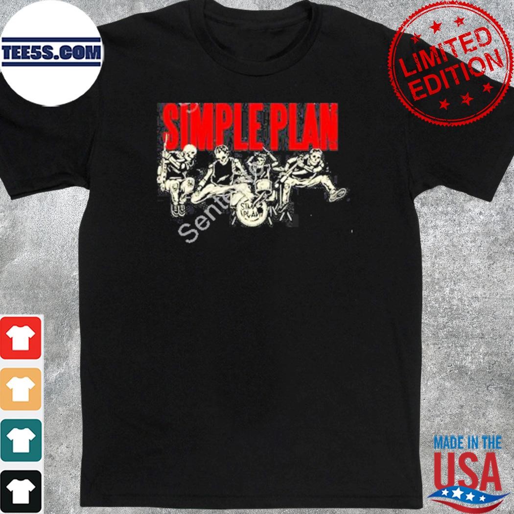 Simpleplan live skeleton shirt