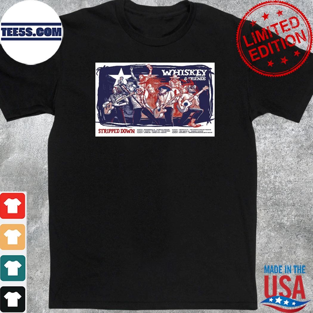 Whiskey myers stripped down 2023 poster shirt