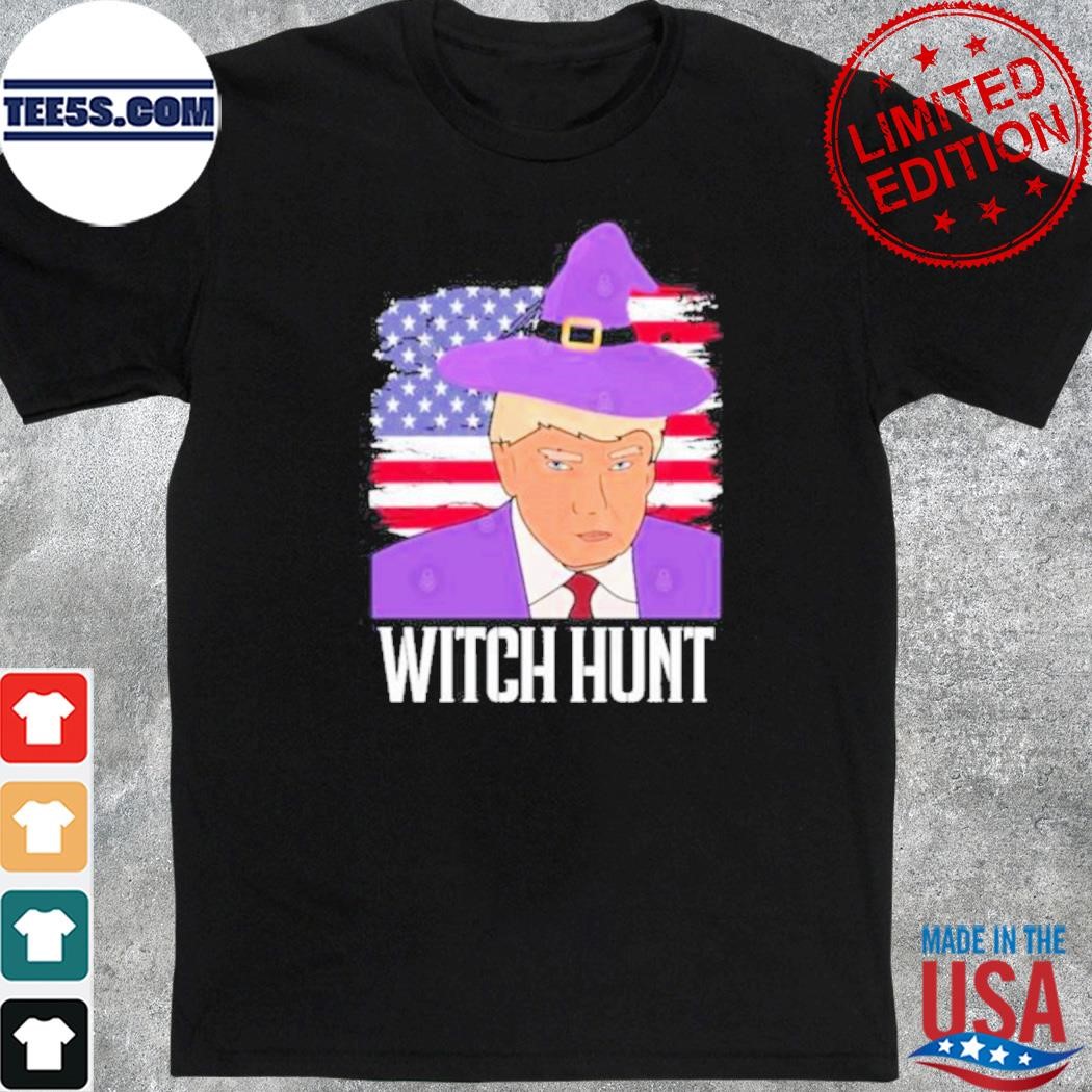 Witch hunt Trump shot halloween shirt