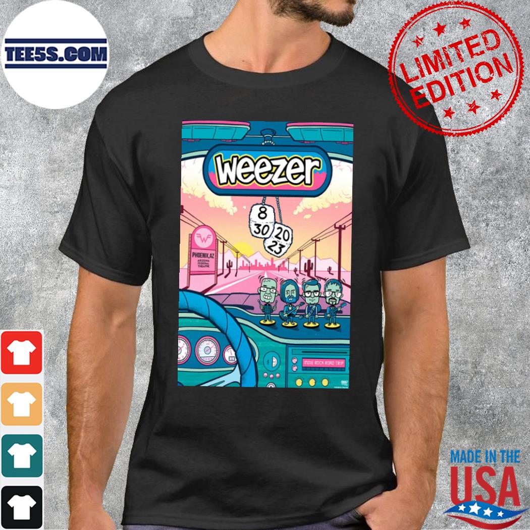 Weezer august 30 2023 Arizona financial theatre phoenix az poster shirt