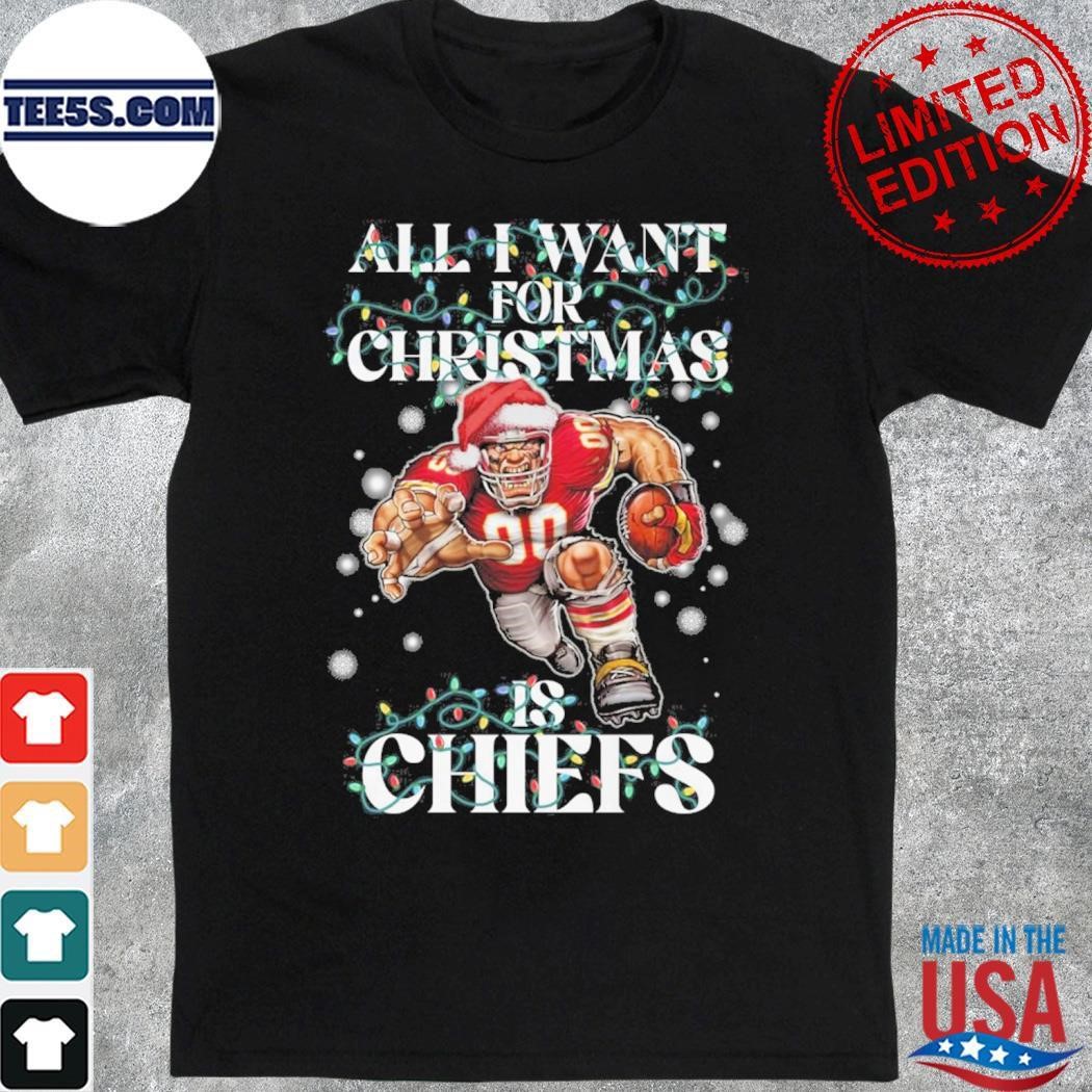 All I want for christmas is Kansas City Chiefs mascot titan hat santa christmas 2023 shirt