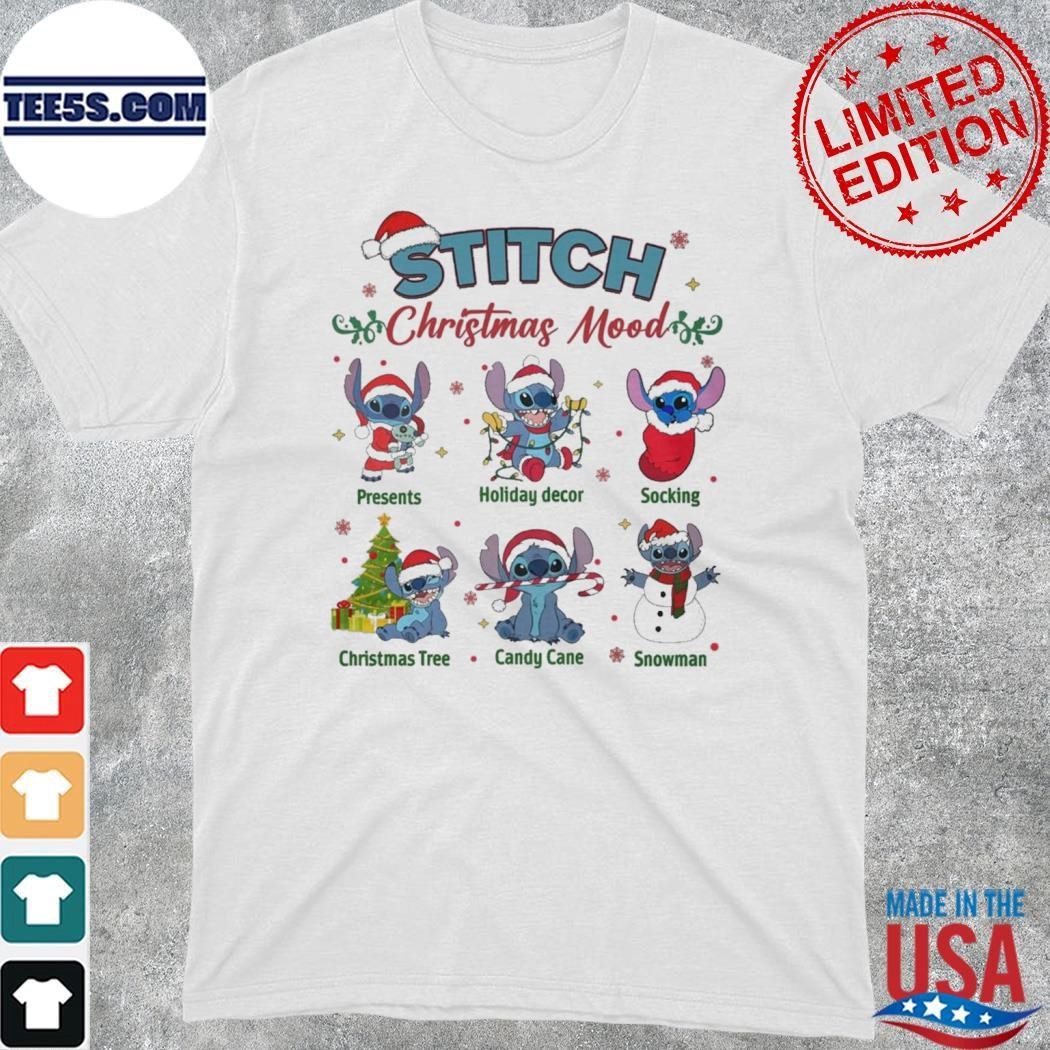 Baby Stitch hat santa christmas mood merry christmas shirt