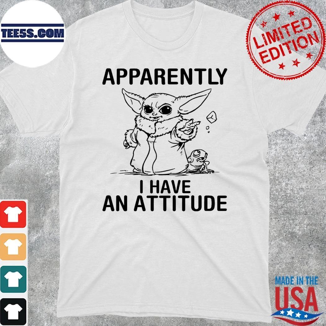 Baby Yoda and frog apparently I have an attitude shirt