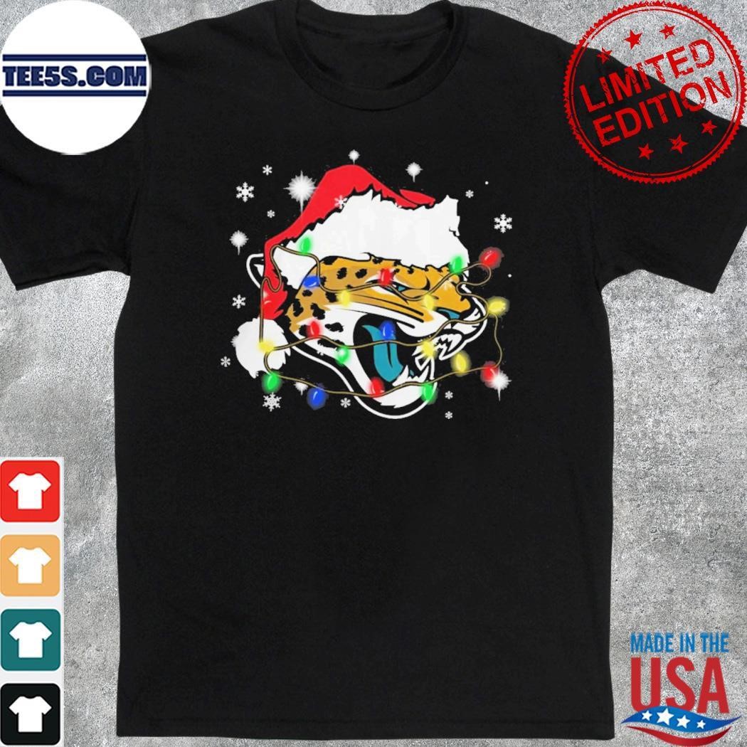 Christmas Light Santa Hat Jacksonville Jaguars Logo Shirt