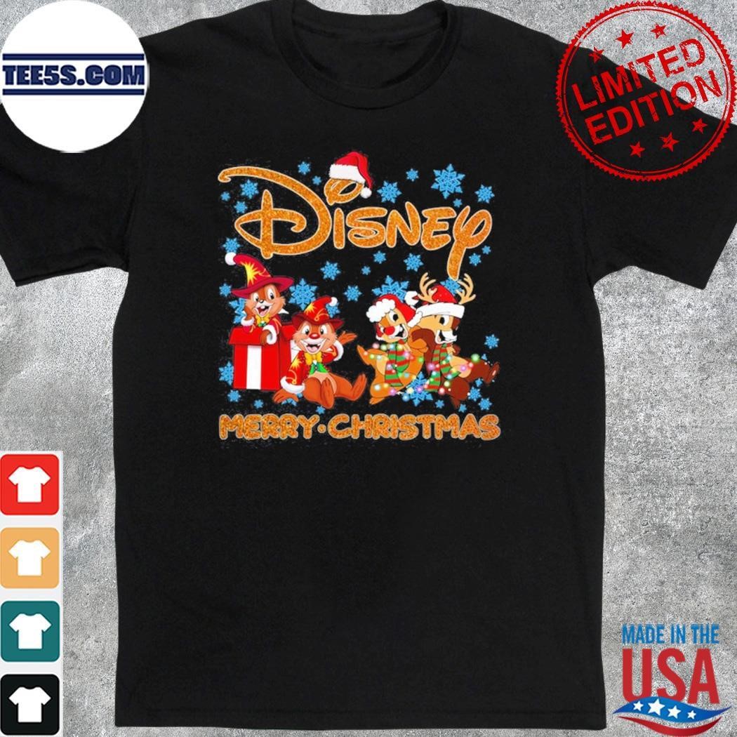 Dale and Chip hat santa Disney merry christmas shirt