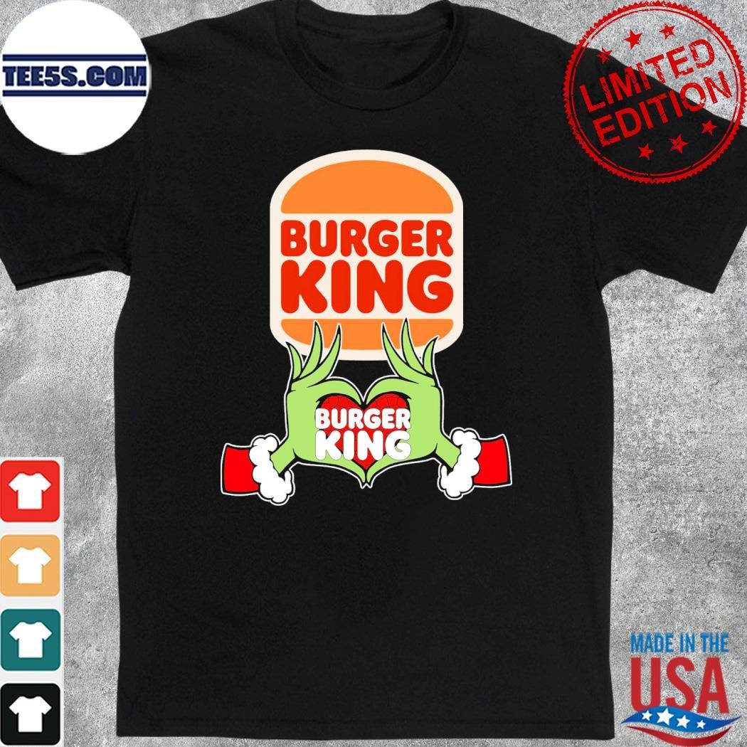 Grinch santa love Burger King logo christmas shirt