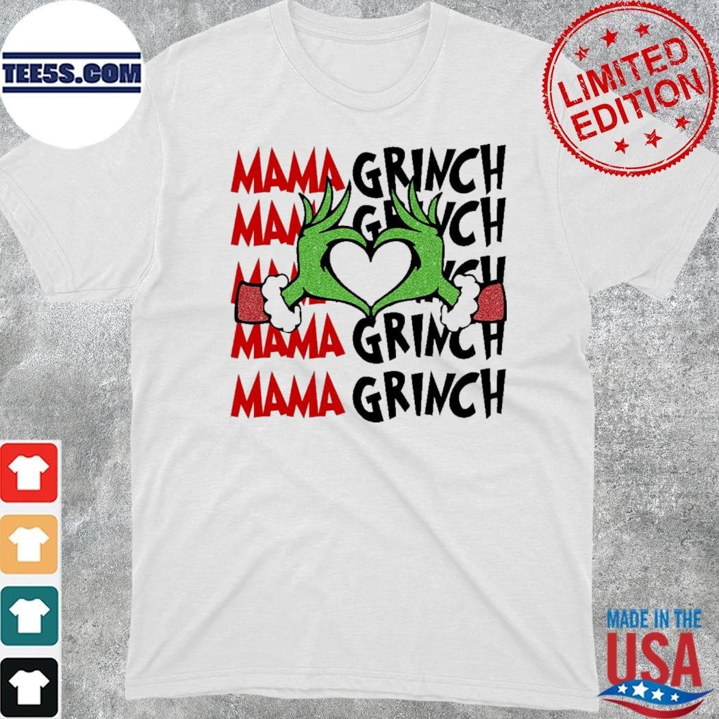 Grinch santa love Mama Grinch Mama merry christmas shirt