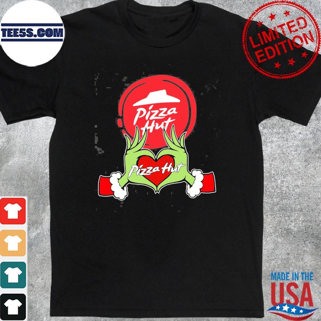 Grinch santa love Pizza Hut merry christmas shirt