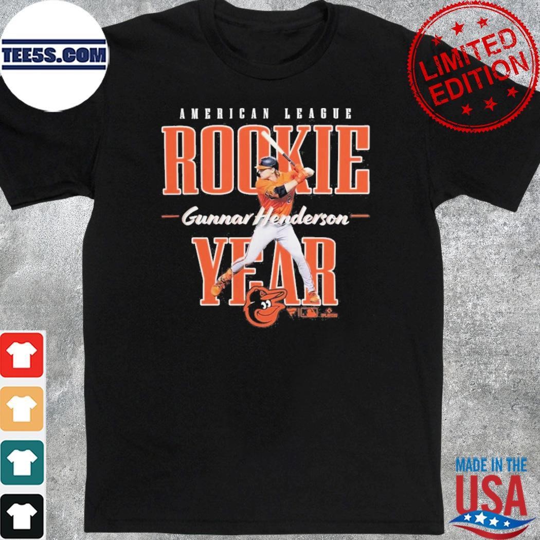 Gunnar Henderson Baltimore Orioles Mlb Official 2023 Al Rookie Of The Year shirt