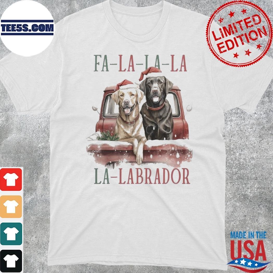Labrador retriever dogs hat santa fa-la-la-la-la-labrador christmas shirt