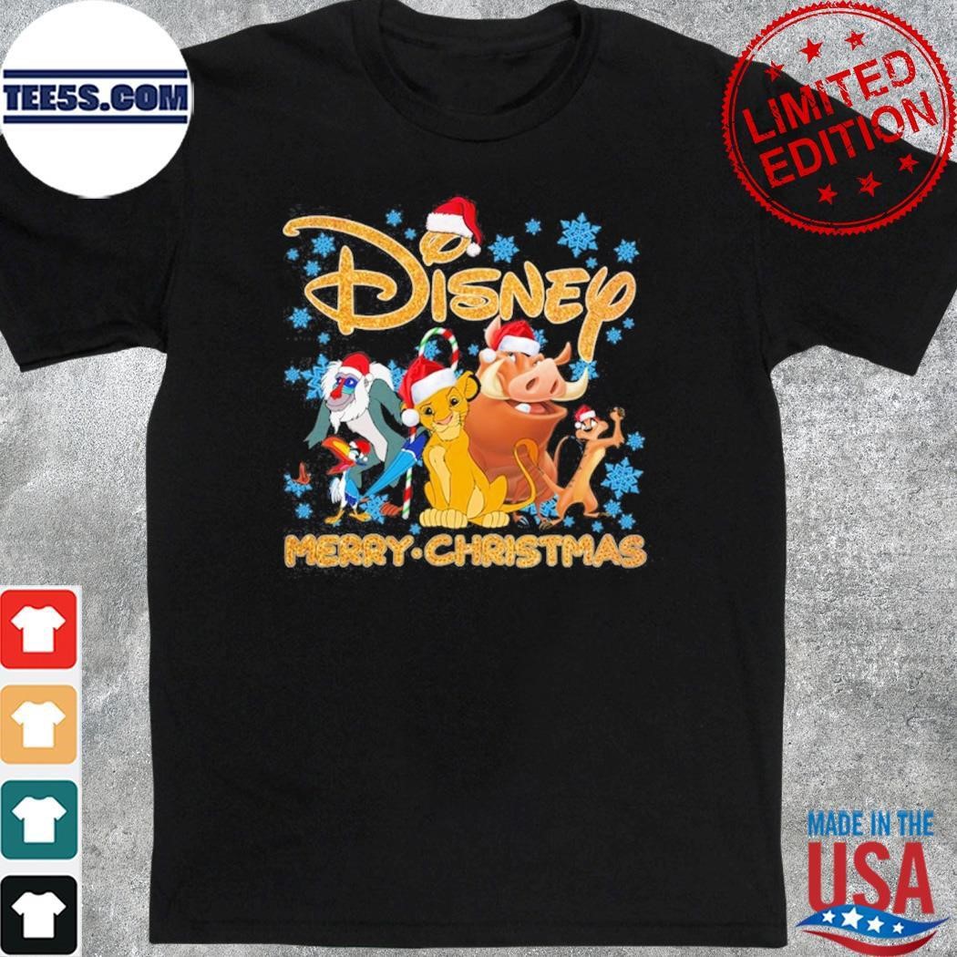 Lion King hat santa Disney merry christmas shirt