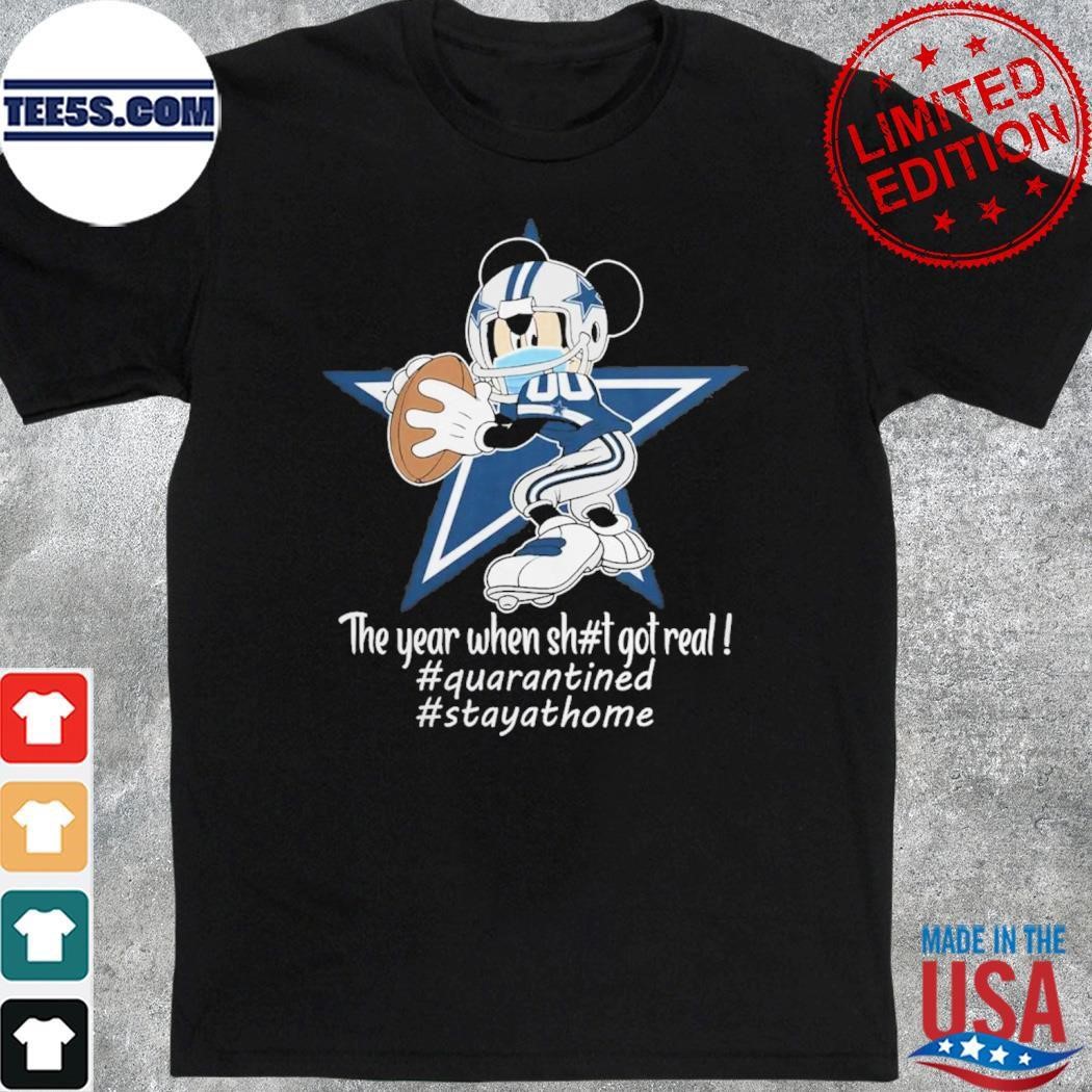 Mickey Mouse x Dallas Cowboys The Year When Got Real Logo Shirt