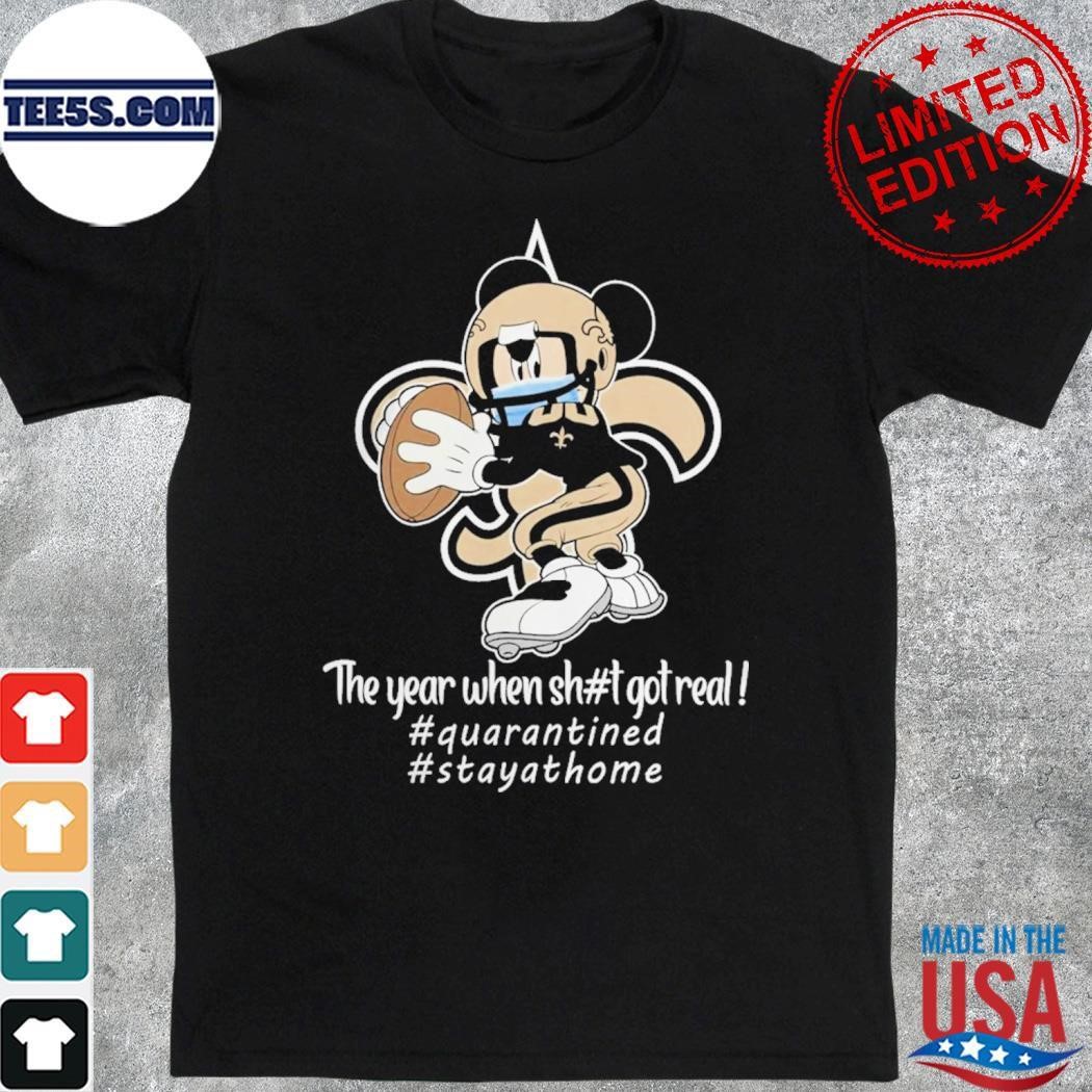 Mickey Mouse x New Orleans Saints The Year When Got Real Logo Shirt