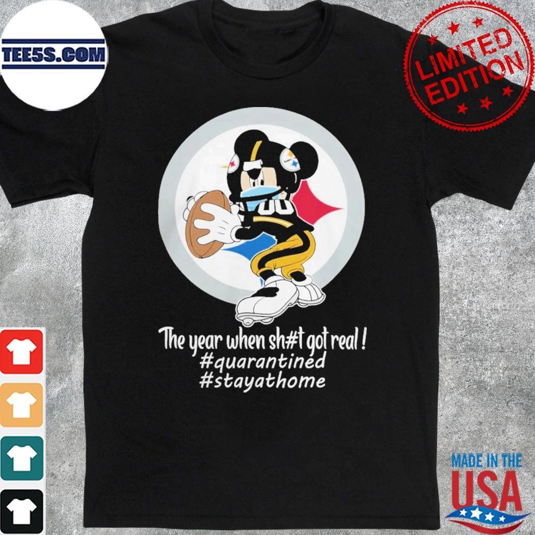 Mickey Mouse x Pittsburgh Steelers The Year When Got Real Logo Shirt