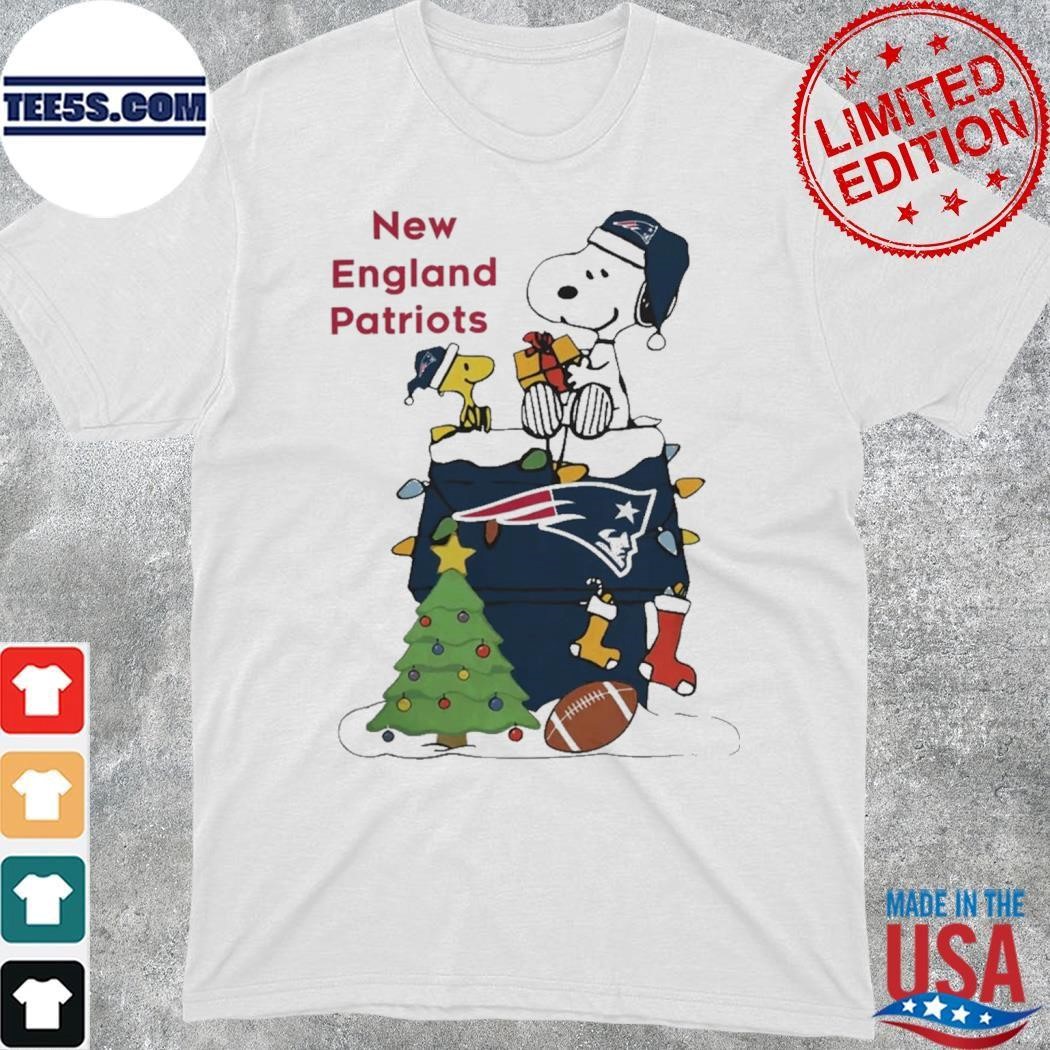 New England Patriots Peanuts Snoopy And Woodstock Merry Christmas 2023 Shirt