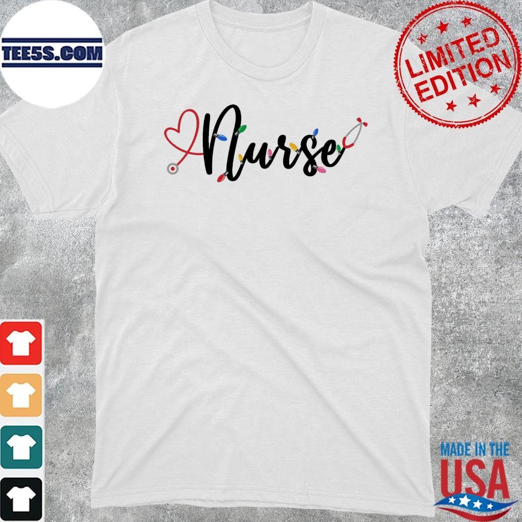 Nurse heart merry christmas shirt