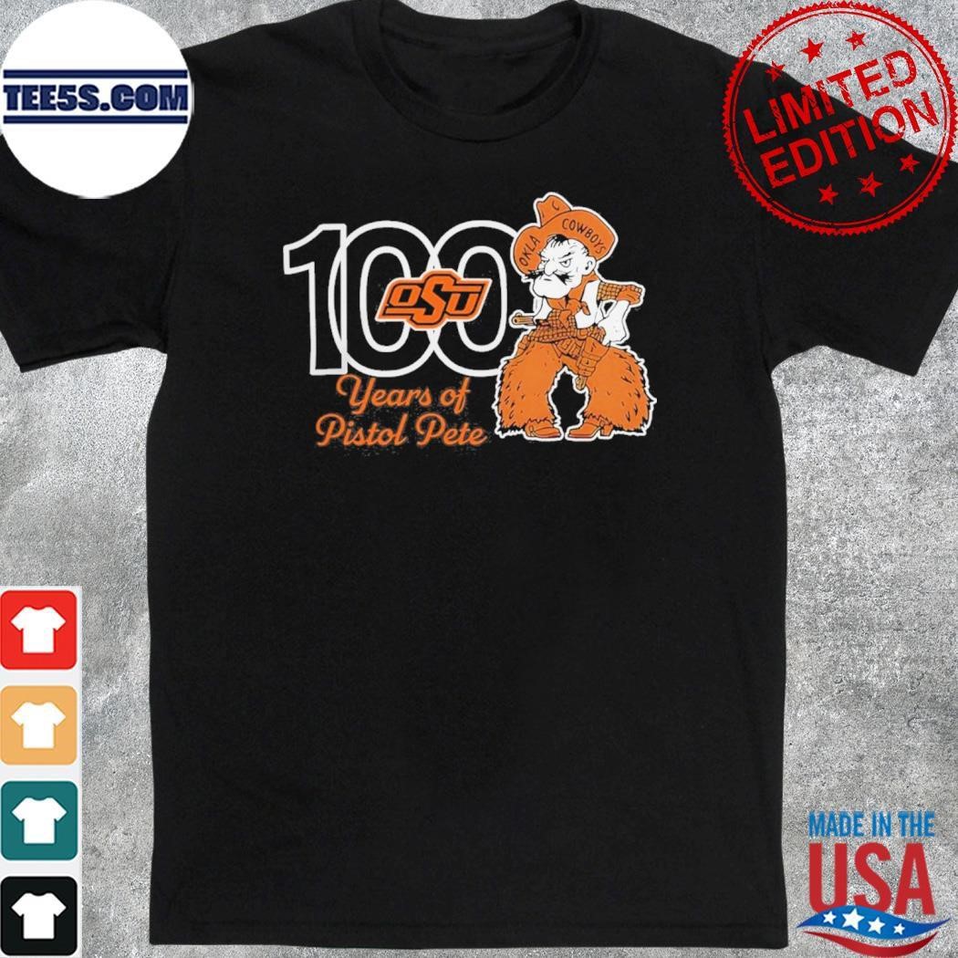 Oklahoma State Cowboys 100 Years Of Pistol Pete Logo Shirt