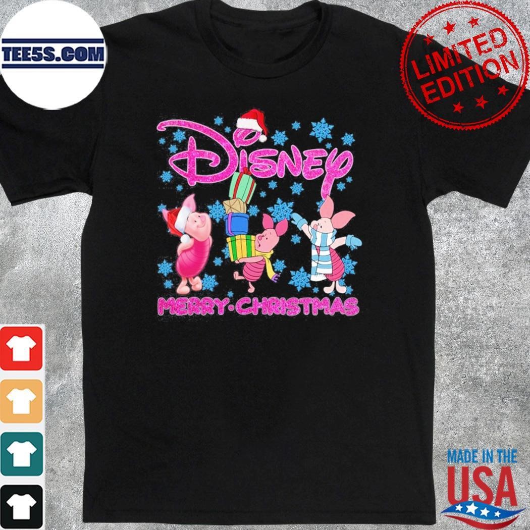 Piglet and Chip hat santa Disney merry christmas shirt