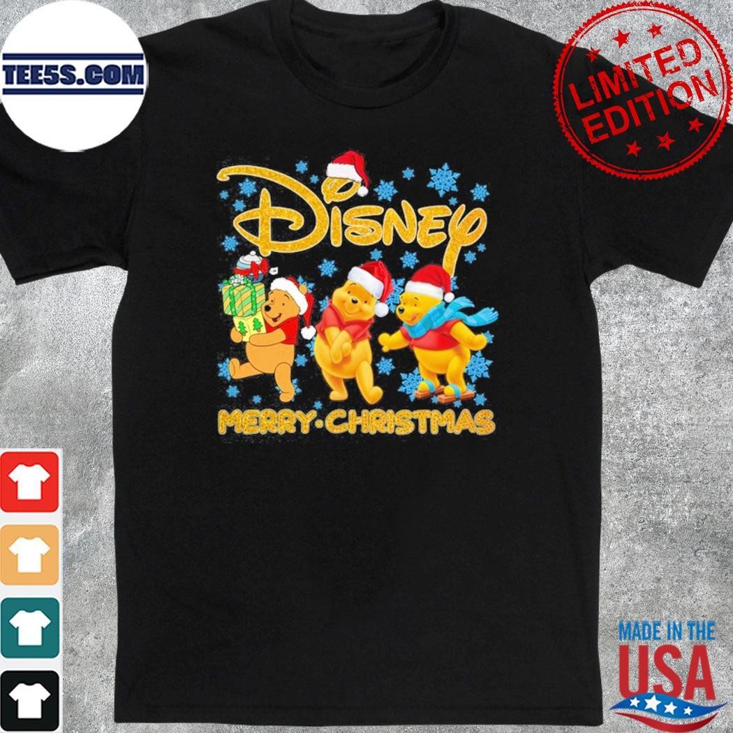 Pooh hat santa Disney merry christmas shirt