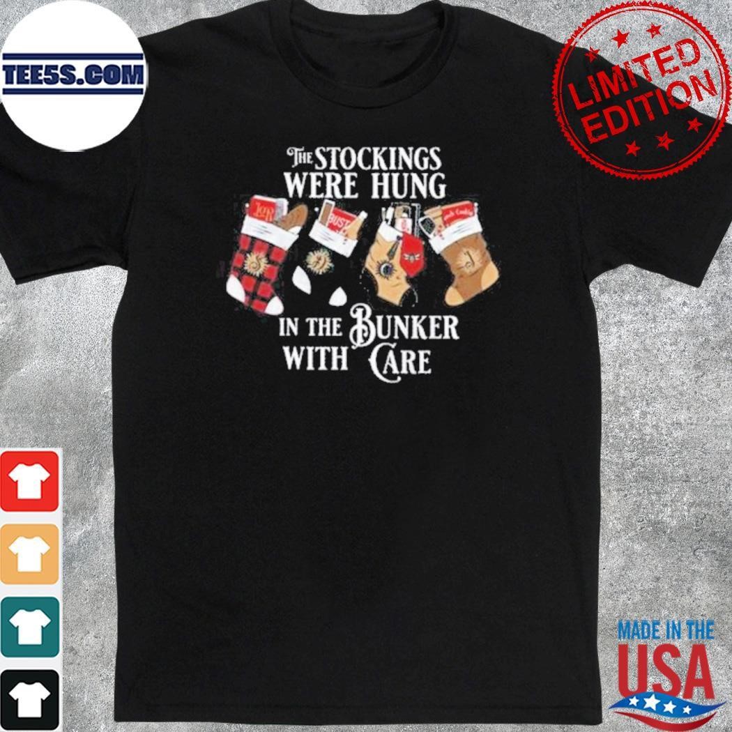 The Stockings Were Hung In The Bunker With Care Christmas Vintage Funny shirt